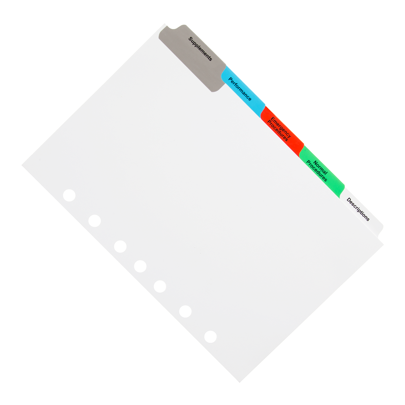 7 Hole Pilot Checklist Tabs